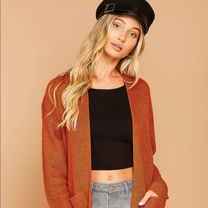 Peach Love loose knit cardigan